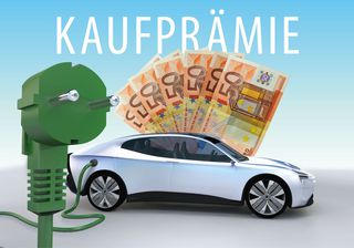 E-Auto mit Gelscheinen E-Auto mit Gelscheinen