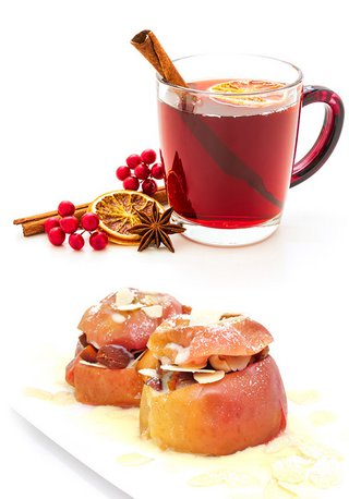 Glühwein und Bratapfel