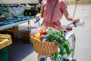 Einkauf mit Fahrrad