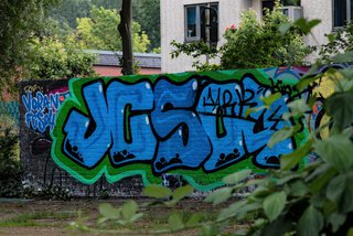 Graffiti in Gelsenkirchen an der Kurt-Schumacher-Strasse