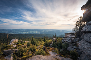 Panoramablick auf den Bayerischen Wald.