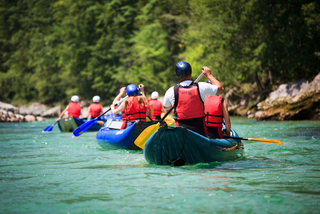 Rafting in der Gruppe