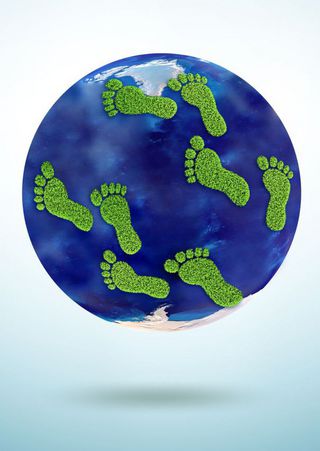 Ökologischer Fußabdruck auf der Erde